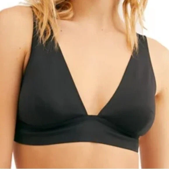 Free People Erin Scuba Bralette in Black size S new with tag - Picture 3 of 6